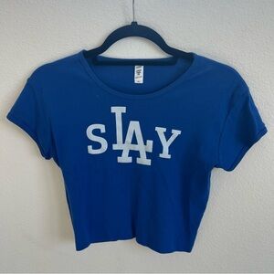 SLAY Dodgers Crop Top